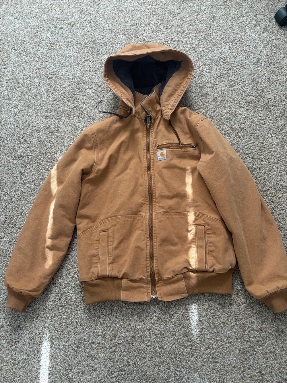 Carhartt Women’s Weathered Wildwood Jacket in brown canvas size small